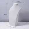 Suporte de Exibição de Colar de Veludo Manequim Suporte de Joias Forma de Pescoço para Colar Props de Balcão Rack de Colares