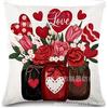 Nueva Funda de Almohada para el Día de San Valentín Transfronteriza Serie Festiva Enano Corazón Decoración de Sofá Venta Directa de Fábrica Funda de Almohada