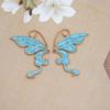 Accesorios de joyería DIY aleación colgante de mariposa de aceite de doble cara corona clásica para el cabello adorno material accesorios