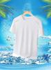 Camiseta de manga curta de secagem rápida masculina, gola redonda, seda gelada, camiseta refrescante, corrida, fitness respirável, malha, roupa esportiva
