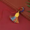 Llavero de borla de algodón de Xizang de 4 cm, cordón, combinación de colores dopamina, colgante para teléfono móvil, bolsa tejida DIY, joyería de borla de moda