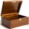 Caja de Madera de Caucho con Cerradura Caja de Regalo Transfronteriza de Madera con Llave Caja de Embalaje Nueva Caja de Madera Maciza Caja de Madera Almacenamiento Caja de Joyería Lista para la Venta