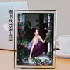 Moldura de Foto de Cristal com Pintura de Ilustração Bonita de Yu Shuxin 7 polegadas 6 polegadas Foto de Anime Periférico Moldura de Vidro Decoração de Mesa