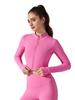 Chaqueta de running para exteriores, antibacteriana, ajustada, con cremallera, para adelgazar, de manga larga, para yoga, para otoño