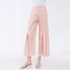 Pantalones 2026 con Dobladillos Abiertos, Elásticos, Adelgazantes, que Realzan las Piernas, Pantalones de Pierna Ancha con Parches de Color Sólido para Mujer, Estilo Delgado de Verano con Dobladillos Abiertos