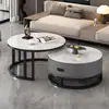 Mesa de centro de pizarra para uso doméstico, juego de mesas de centro para sala de estar, mesa de centro para apartamentos pequeños, mesa de centro de lujo ligero, estilo nórdico moderno simple, popular en línea