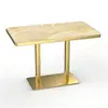 Conjunto de Mesa e Cadeiras para Café de Luxo Leve, Balcão Transparente Estilo Americano, Restaurante, Mesa de Jantar de Ardósia, Bistrô, Mesa e Cadeiras para Refeição Comercial
