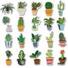 45 Piezas de Pegatinas de Plantas Verdes de Dibujos Animados de Amazon Hechas a Medida, Lindas Pegatinas de Grafiti para Maletas, Cuadernos y Patinetas
