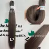 FR trenza fácil Retardante de llama Baja temperatura Seda Trenzas sucias Gradiente marrón gris Venta caliente rusa Trenzas esponjosas suaves