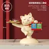 Adornos de gato de la suerte recolectan dinero código de barras de tienda mostrador de caja decoración de gato de la suerte regalo de inauguración de tienda nueva