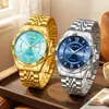 Reloj de Pulsera para Hombre de Moda Transfronteriza de Comercio Exterior, Luminoso, Resistente al Agua, Doble Calendario, Correa de Acero Inoxidable, Reloj de Cuarzo, Reloj de Pulsera para Hombre
