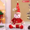 Decorações de Natal Novas Transfronteiriças Boneco Velho Homem Vermelho Enfeites Boneco Boneco de Neve de Natal Rena Gnomo Sentado