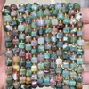 6mm 8mm Pedra Natural Cristal Ágata Canto Chanfrado Quadrado DIY Pulseira Colar Acessórios de Joias Produtos Semi-Acabados Atacado