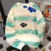 Sudadera Versátil de Cuello Redondo Tie-Dye con Ambiente de Campus Americano para Mujer Otoño e Invierno Holgada Hip-Hop Retro Ropa Casual para Parejas