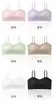 Camisola sin costuras de seda helada con sensación fresca, espalda bonita, chaleco pequeño para mujer, almohadillas de sujetador extraíbles, transpirable y amigable con la piel, capa base, sujetador con botones para mujer