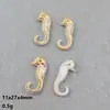 Efecto Perla Imitación Chapado en Oro Imitación Concha Estrella de Mar Accesorios Peces Marinos Caballito de Mar Colgante con Agujero Accesorios para Joyería DIY