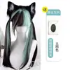 Peruca Yiduo Verde Menta para Mulheres com Mechas Pretas e Marrons Cabelo Longo Liso Verde Menta Conjunto de Peruca Lolita com Duas Tranças