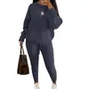 Amazon Europeia e Americana Mais Vendido Moda Casual Conjunto de Malha Calça de Conjunto Comércio Exterior Feminino Conjunto de Lã