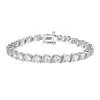 Venta Caliente Transfronteriza de Amazon Plata de Ley S925 Moissanita Hebilla Especial Pulsera de Tenis Moda para Hombres y Mujeres Joyería de Mano de Plata
