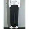 Pantalones Casuales de Pierna Ancha de Traje para Hombre, Estilo Ligeramente Maduro, Coreanos, Rectos, Sueltos, con Caída, para Primavera y Otoño, Alta Gama