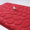 Felpa coralina transfronteriza con relieve de guijarros, tapete de puerta de piedra pequeña para baño, color sólido, tapete de frotamiento, fábrica cabello lacio