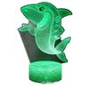 Exclusivo transfronteiriço para Lâmpada de Mesa Pequena 3D Série Shark Lâmpada LED Visual Colorida Criativa Lâmpada de Mesa de Cabeceira Presente