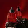 Botella cuentagotas cuadrada de vidrio de alta gama con fondo grueso de 30 ml para aceites esenciales, botella cuentagotas cuadrada para suero, botella dispensadora de líquidos