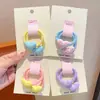 Elástico de Cabelo Infantil de Bolinhas e Coração, Corda de Cabelo de Alta Elasticidade para Meninas, Acessório de Cabelo para Bebê, Elástico de Cabelo para Menininha para Trançar