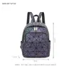 Mochila Luminosa Geométrica de Colores Nuevos, Mochila de Viaje Escolar de Gran Capacidad en Forma de Diamante con Degradado, Mochila Sencilla de Moda y Tendencia