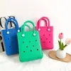 Bolso de Mano Transfronterizo Eva Bolso con Agujeros Modelo Caliente 2025 Ligero Impermeable Dibujos Animados Bolso de Playa para Mujer Almacenamiento Portátil