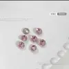 Arte de Uñas Punta Inferior Corazón Torcido Joyería de Diamantes Super Brillante Lujo Cristal Corazón de Melocotón Hacha Diamante Grande Rosa Decoración de Uñas Diamante de Amor