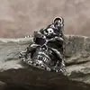 Colgante de calavera vintage de acero de titanio para hombre punk hip hop callejero fantasma maligno diente collar joyería fábrica venta al por mayor