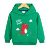 Meninos outono camisola com capuz nova moda infantil top primavera e outono meninos dinossauro impresso casaco solto