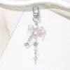 Ins nuevo llavero colgante de lazo de acrílico personalidad diy charm para bolsa cadena colgante para funda de auriculares pequeños accesorios