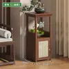 Vaso de Flores Suporte para Flores Sala de Estar Varanda Prateleira de Armazenamento Estilo Antigo Multi-Camada Chá Mais Rack de Exibição Suporte Estreito Pequeno Multifuncional para Flores