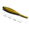 Atacado de Fábrica Isca Biônica Isca Macia Cauda de Agulha Grande Cabeça Gorda Isca 8cm Isca Artificial Cauda Reta Minhoca Macia Isca de Pesca Cor Laranja