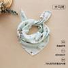 Babe's saliva towel bamboo cotton double-layer gauze thin triangle towel baby's large square bib 60*60cm scarf scarf