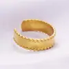 Anel de aço titânio com design de abraço de amor, anel de palma personalizado, anel ajustável para casal, abertura transfronteiriça