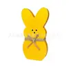 Atacado Enfeites de Coelho de Páscoa de Madeira Coelhos Coloridos Festa DIY Artesanato para Decoração de Mesa Espessos