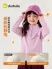 Camiseta de Manga Longa de Outono Infantil Dudu, Roupa de Outono com Gola Alta para Meninos, Camiseta Básica Antiestática para Meninas, Roupa de Bebê
