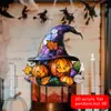 Colgante de Disco Acrílico 2D Sombrero de Bruja Calabaza Halloween Transfronterizo Decoración Festiva Decoración de Ventana Colgante para Colgar en Porche