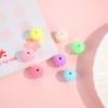 Lanterna de cor de primavera, bola, plástico, contas soltas, acessórios de cabelo para crianças, corrente para pendurar, material com contas, acessórios para joias tecidas feitas à mão DIY