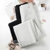 Pantalones de traje rectos para mujer, nuevo estilo otoño 2026, corte ajustado, tiro alto, holgados, adelgazantes, versátiles, pantalones casuales de pierna ancha