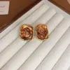 Pendientes de Borla con Piedra Ojo de Tigre Redonda Aguja Plateada Pendientes de Botón Vintage Retro Pendientes Versátiles de Lujo Ligero para Mujer