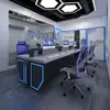 Escritorio de Oficina Centro de Mando Consola de Despacho Consola de Sala de Monitoreo Banco de Trabajo con Pintura Horneada Escritorio de Computadora Multimedia Escritorio de Mando