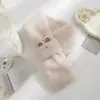 Conjunto Fofo de Urso para Mulheres com Cachecol Quente para Pescoço Imitação de Pelo de Coelho para Homens e Mulheres Cachecol Macio de Pelúcia Espesso de Inverno