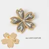 DIY Broche de Brocado Nova Canção Base de Tecido Bandeja Pino Dourado Kc Acessórios de Decoração para Roupas Bandeja com Pino de Segurança