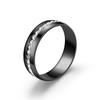 Anillo de Diamantes Descompresor Giratorio de Estilo Caliente Más Vendido Transfronterizo Anillo de Diamantes de una Sola Fila Negro de Acero de Titanio para Mujer Anillo de Pareja
