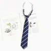Corbata Azul Estilo Universitario jk Camisa Holgada Sin Golpes Accesorios Ropa Académica Rayada Japonesa Corbata de Lazo Mano Femenina Golpea Masculino dk