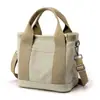 Bolsa Tote Pequeña con Cremallera, Bolso Japonés Mille-Feuille, Bolsa Pequeña de Lona, Bolso Portátil Fresco para Almacenamiento